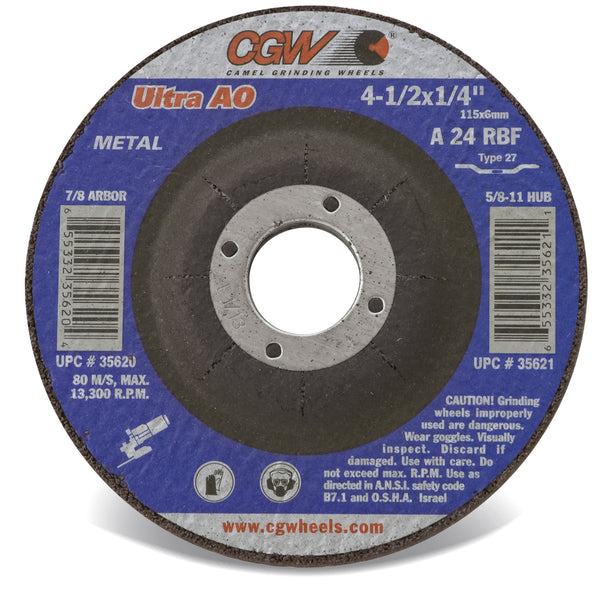 CGW 35612 4-1/2 x 1/8 Type 27 Grinding Wheel